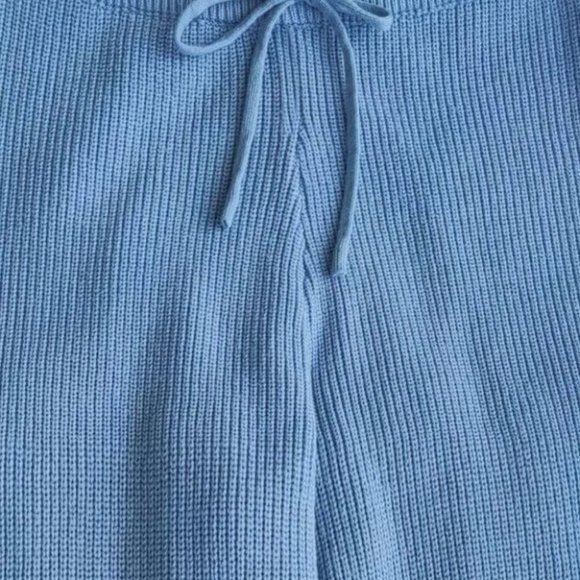 batwing sleeve sweater and knit pant set blue - Picture 5 of 6